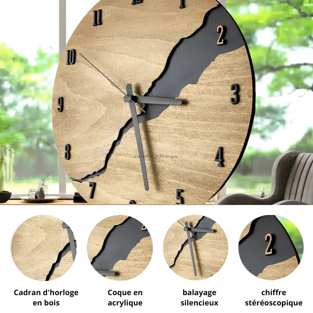 Horloge Bois Design - Horloges murales