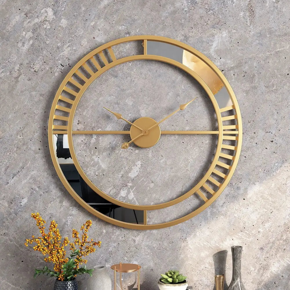 Horloge Industrielle avec Miroir - Horloges murales