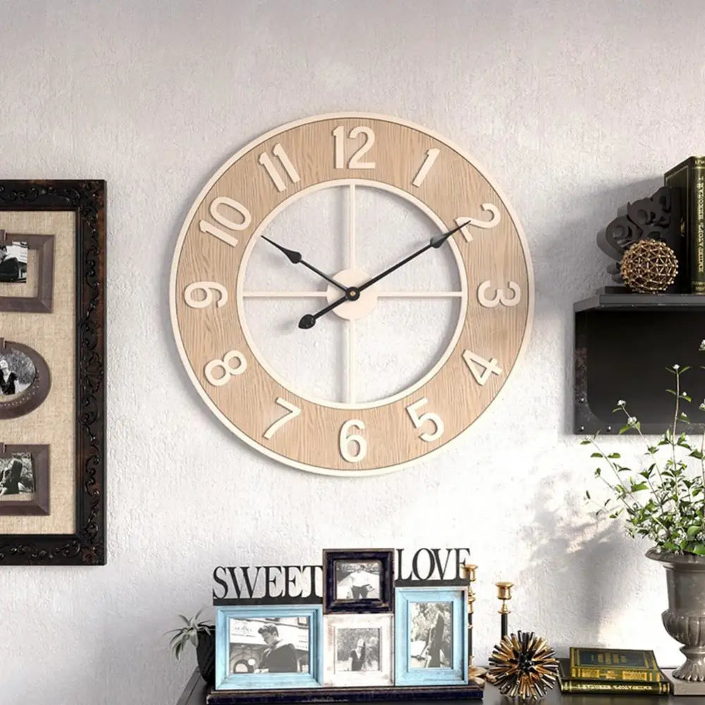 horloge murale bois clair - Horloges murales